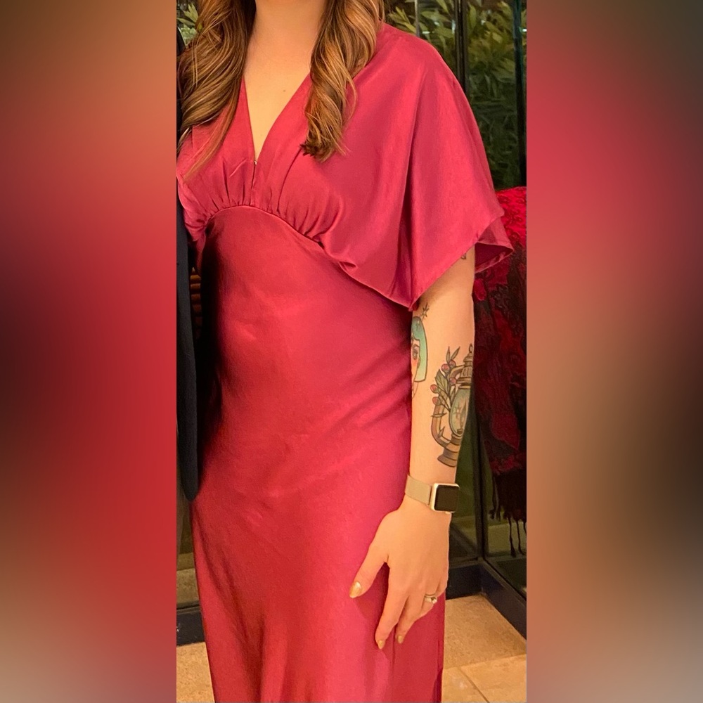 Dress Forum Fuchsia Satin Cocktail Dress